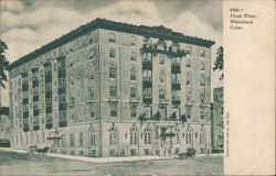 Hotel Elton with Horse Carriage and Early Automobile Postcard