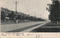 Woodbine Avenue Looking East from 64th Street Postcard