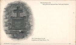 Tablet on the Lighthouse at Cape Henry Postcard