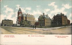 Chicago College of Dental Surgery & Cook County Hospital Postcard