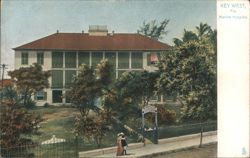 Marine Hospital with Historic Gate and Grounds Postcard