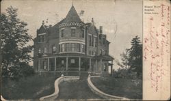 Eleanor Moore Hospital with Central Turret and Porch Postcard
