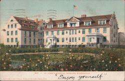 St. Luke's Hospital and Garden Postcard