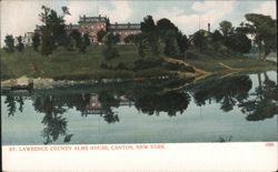 St. Lawrence County Alms House Waterfront View Postcard