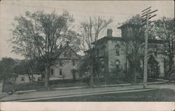 W.C.A. Hospital and Chautauqua Lake Map Postcard