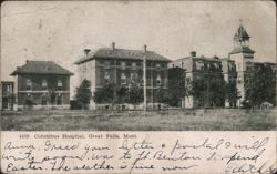 Columbus Hospital Building and Grounds Postcard