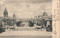 View North from Festival Hall, Louisiana Purchase Exposition Postcard