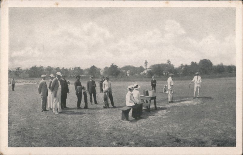 Golfers at Hotel College Arms, De Land, Florida DeLand