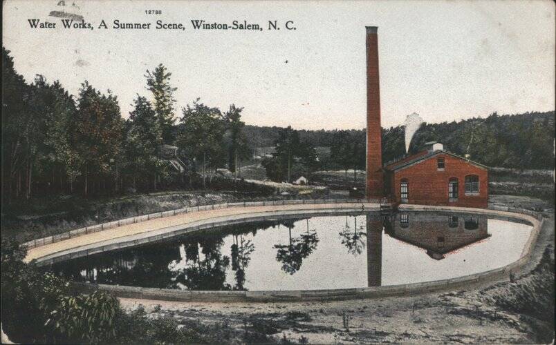 Water Works Summer Scene Winston-Salem North Carolina