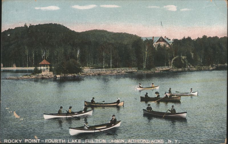 Rocky Point, Fourth Lake, Fulton Chain, Adirondacks Inlet New York
