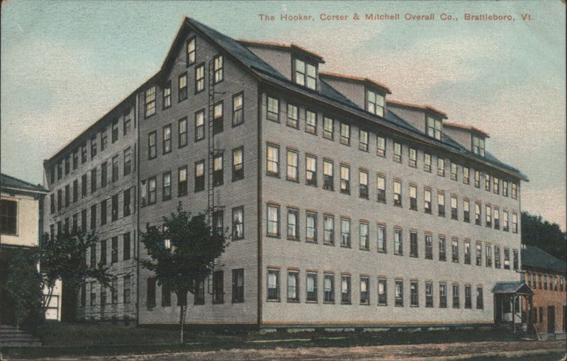 Hooker, Corser & Mitchell Overall Co. Factory Building Brattleboro Vermont