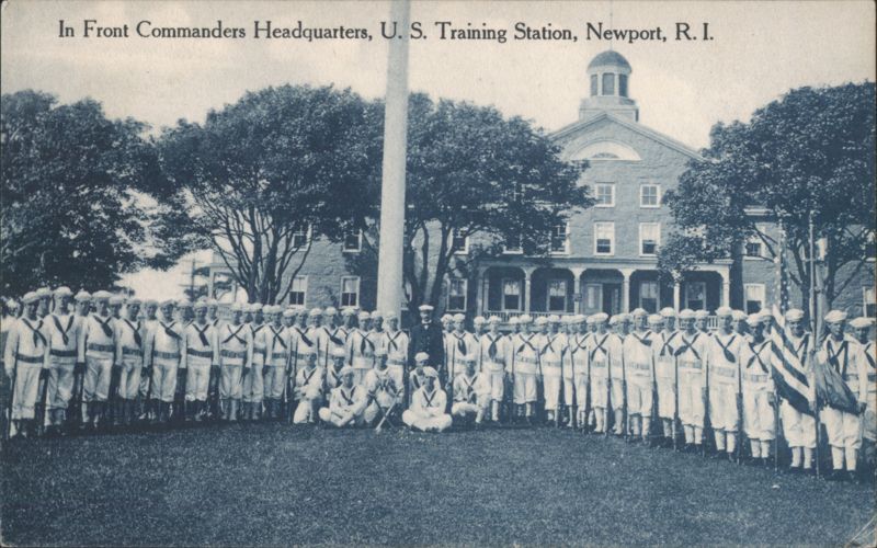 Newport RI US Training Station Commanders HQ Divided Back PC Rhode Island