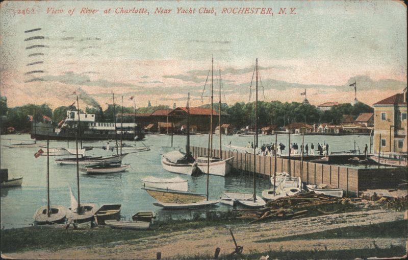 View of River at Charlotte, Near Yacht Club Rochester New York