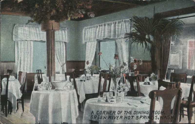 Dining Room Interior, Green River Hot Springs, Washington Lester