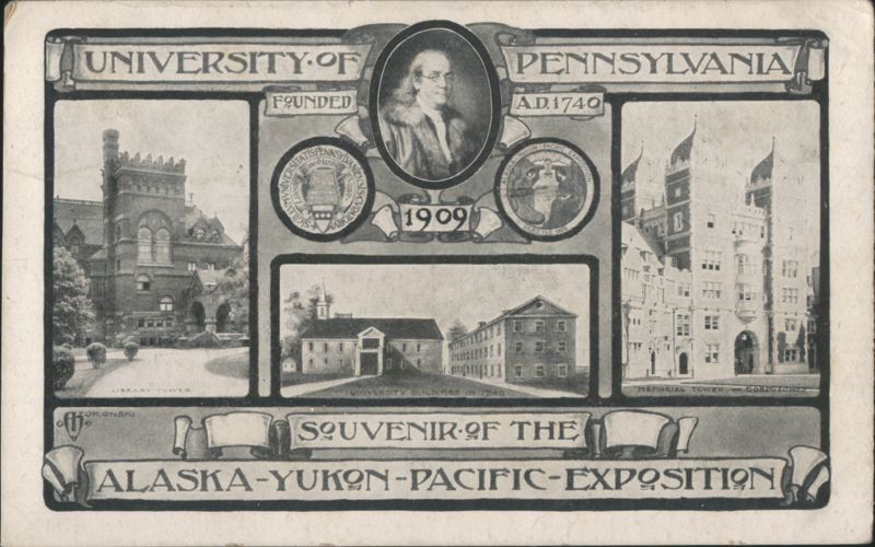 University of Pennsylvania AYP Expo Postcard 1909 Phila Philadelphia