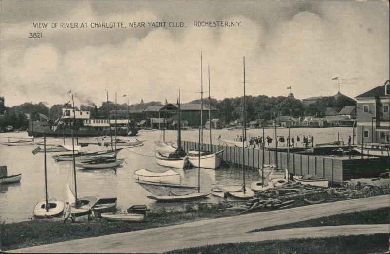 View of River at Charlotte, Near Yacht Club Rochester New York