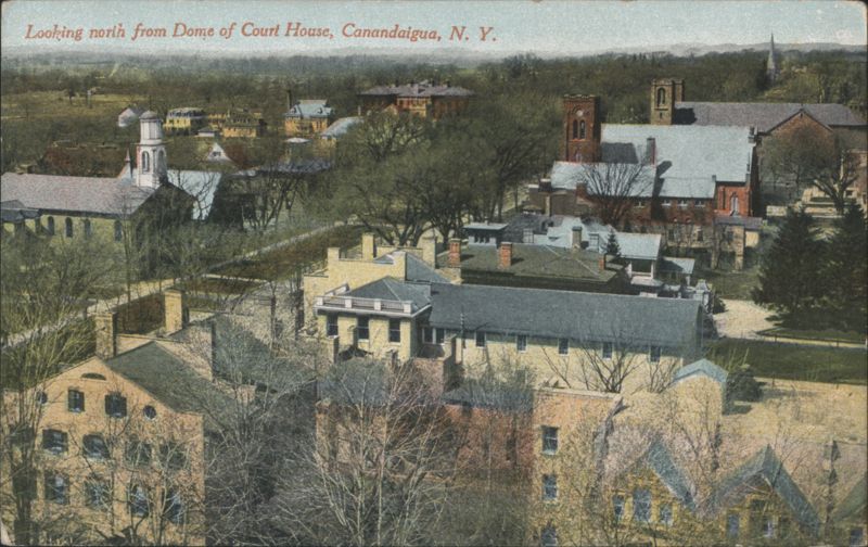 Looking North from Dome of Court House, Canandaigua, NY New York