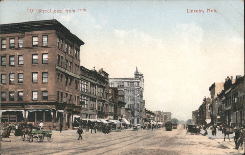 O Street East from 11th Street, Lincoln, Nebraska