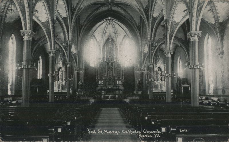 St. Mary's Catholic Church Interior Paris Illinois