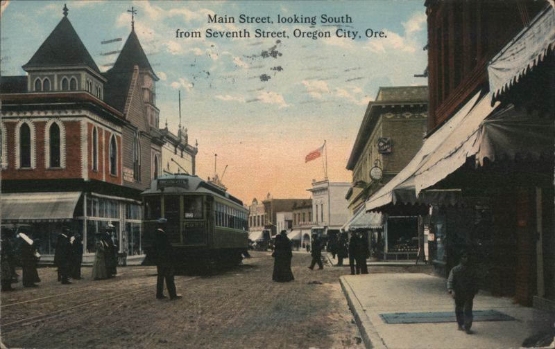 Main Street Looking South from Seventh Street Oregon City