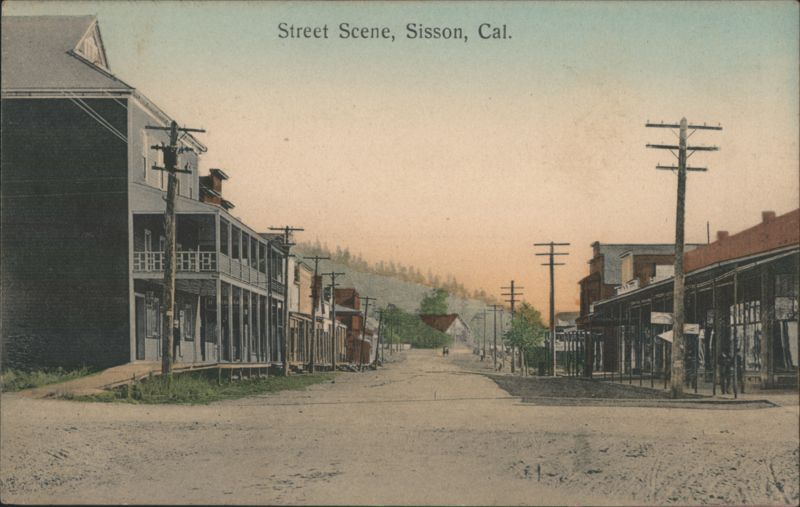 Street Scene in Sisson, California Mount Shasta