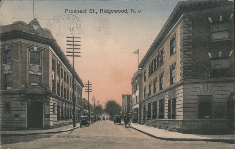 Prospect Street View with National Bank Ridgewood New Jersey
