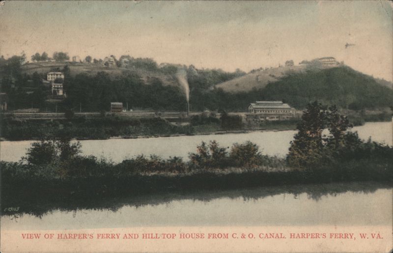 Harpers Ferry WV Hill Top House C&O Canal 1912 Postcard West Virginia