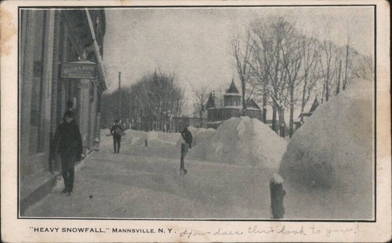 Heavy Snowfall in Mannsville, New York