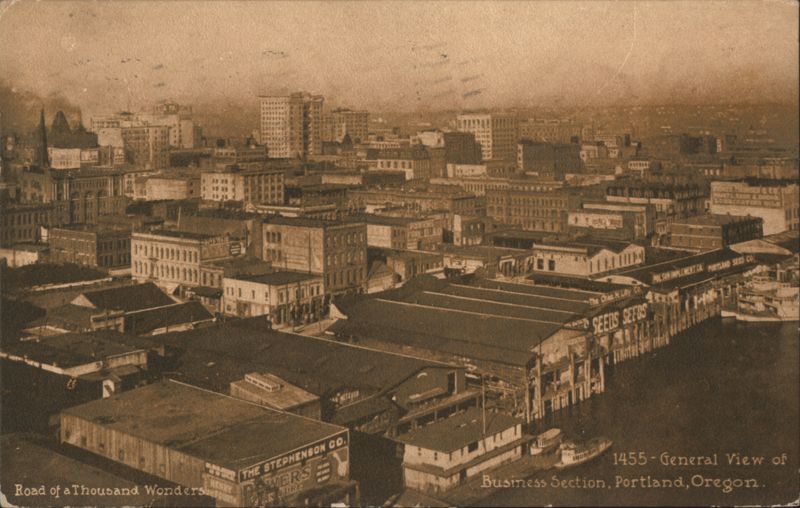 General View of Business Section, Portland, Oregon