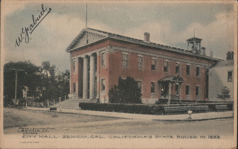 City Hall, California's State House in 1853 Benicia