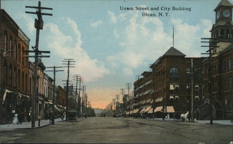 Union Street and City Building, Olean, New York