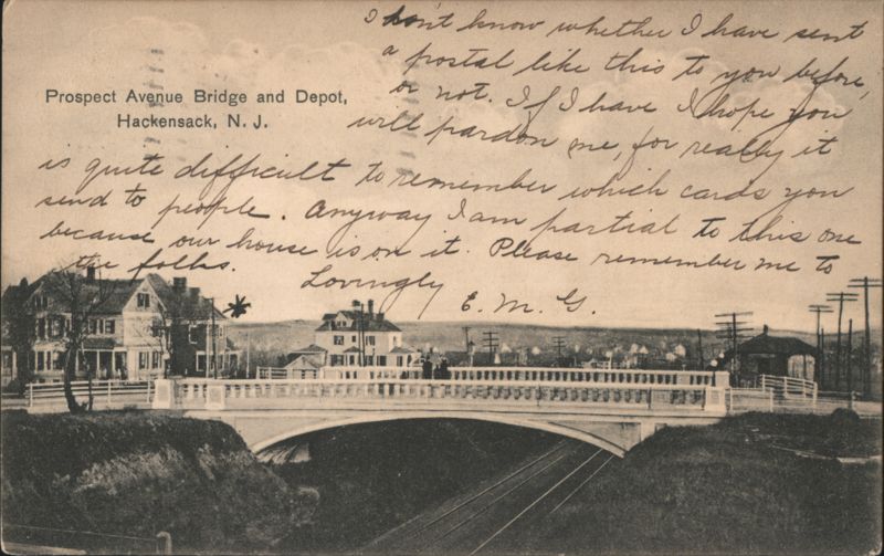 Prospect Avenue Bridge and Depot Hackensack New Jersey