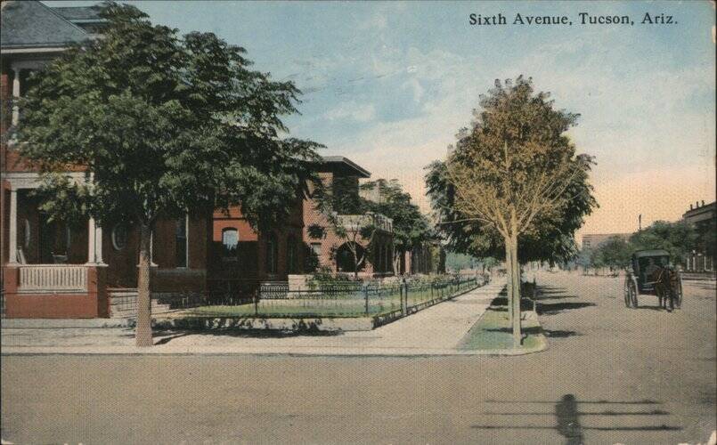 Sixth Avenue Residential Street Scene Tucson Arizona