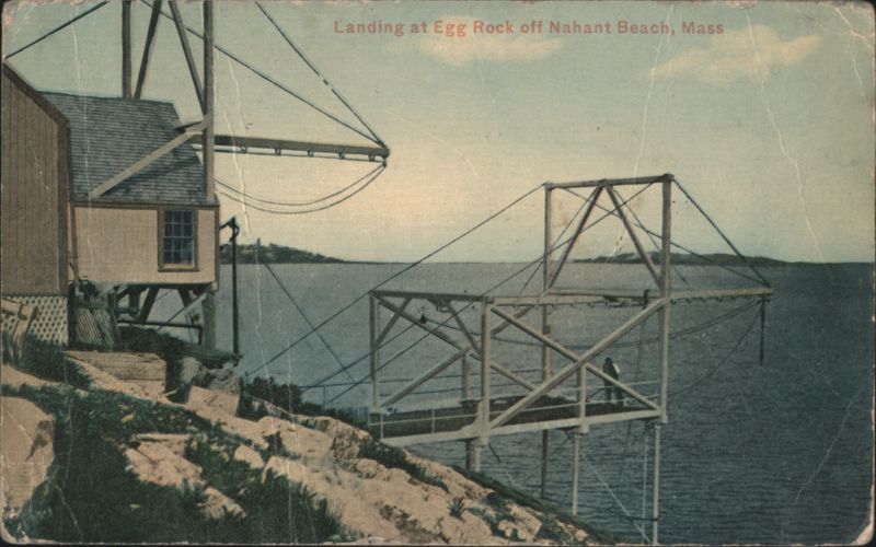 Landing at Egg Rock off Nahant Beach Massachusetts
