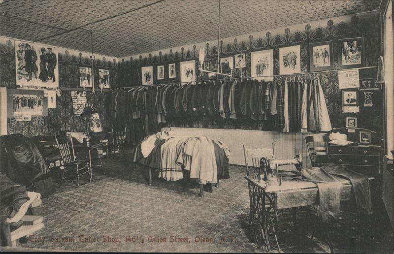 Tony Salvan Tailor Shop Interior, 146 1/2 Union Street Olean New York