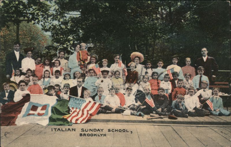 Italian Sunday School Group, Brooklyn New York School and Class Photos