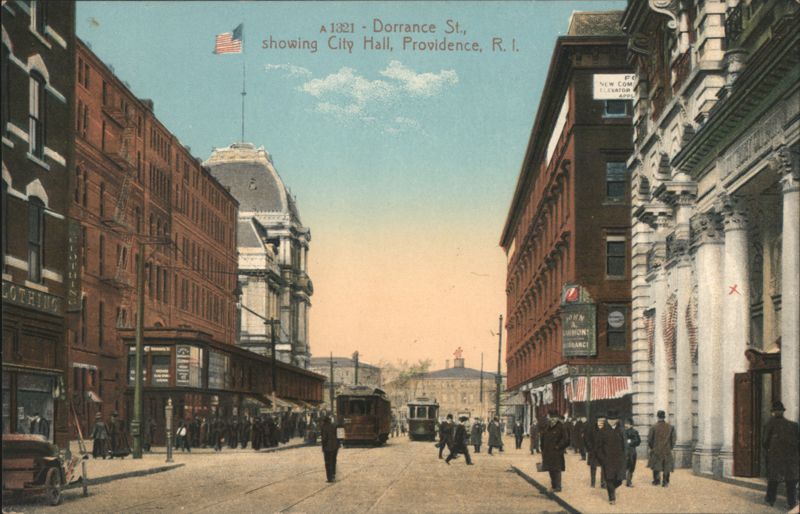 Dorrance Street and City Hall, Providence, Rhode Island