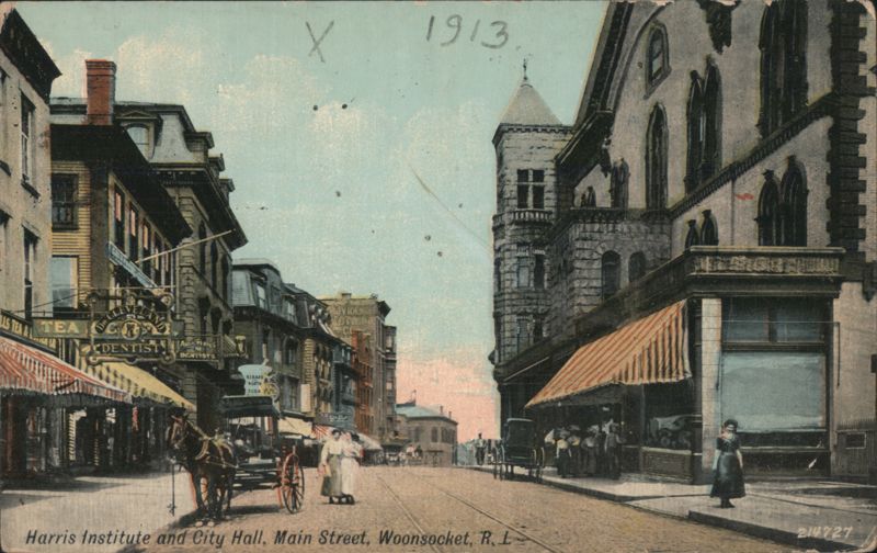 Harris Institute and City Hall, Main Street Woonsocket Rhode Island