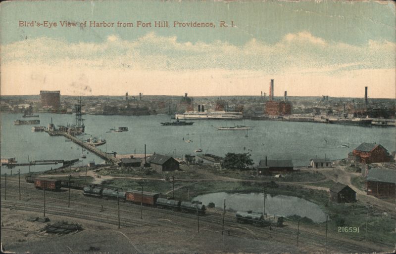 Bird's-Eye View of Harbor from Fort Hill Providence Rhode Island