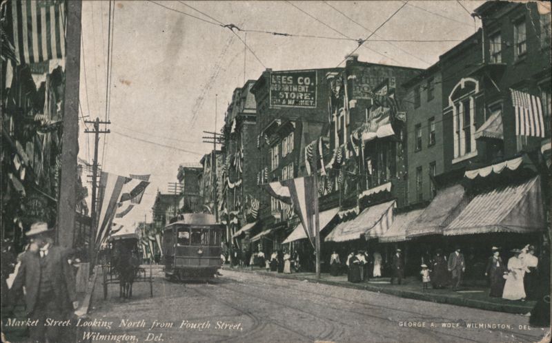 Market Street Looking North from Fourth Street Wilmington Delaware