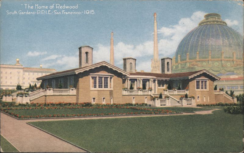 Home of Redwood, South Gardens, P.P.I.E. San Francisco 1915 California