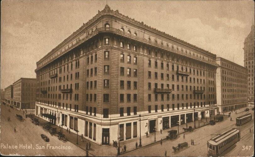 Palace Hotel, San Francisco, 1911 Earthquake Mention California