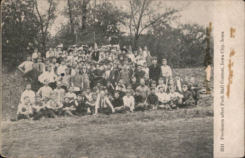 Freshmen after Push Ball Contest Iowa City School and Class Photos