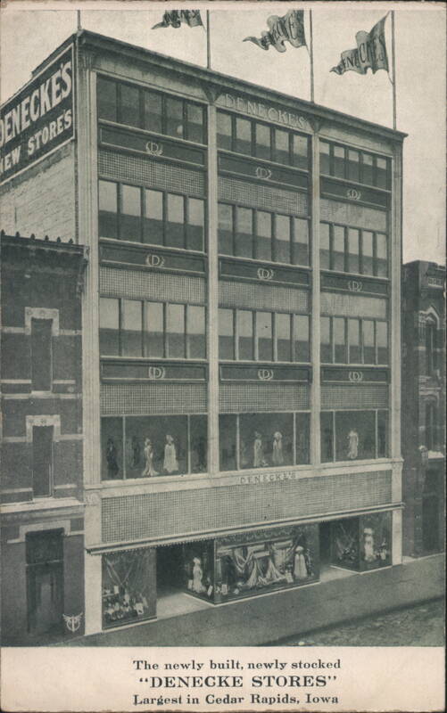 Denecke Stores Building, Largest in Cedar Rapids Iowa