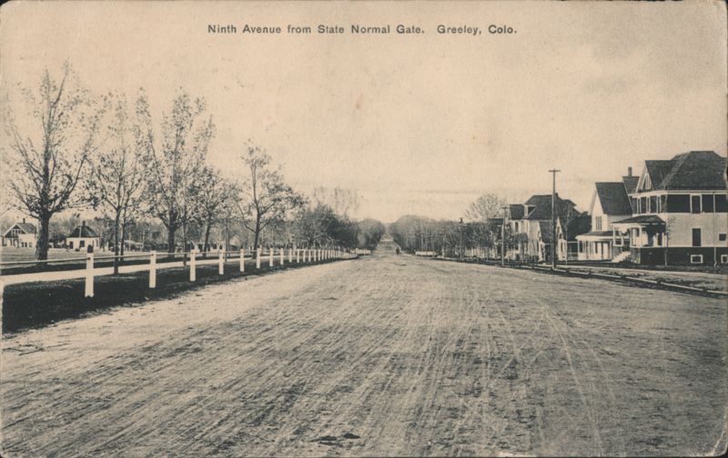Ninth Avenue from State Normal Gate Greeley Colorado