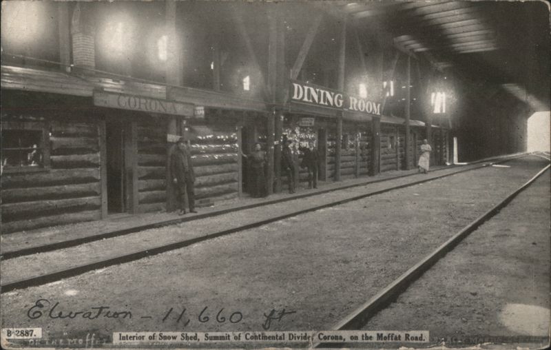Interior of Snow Shed, Summit of Continental Divide, Corona Colorado