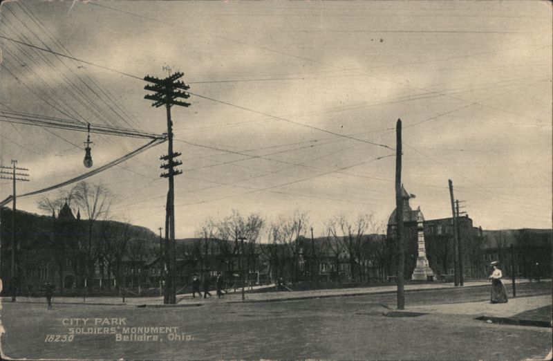 City Park and Soldiers' Monument Bellaire Ohio