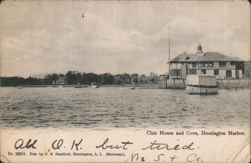 Club House and Cove, Huntington Harbor, New York