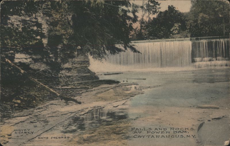Falls and Rocks at Power Dam Cattaraugus New York