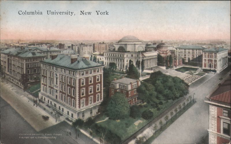 Columbia University Campus View, New York Irving Underhill